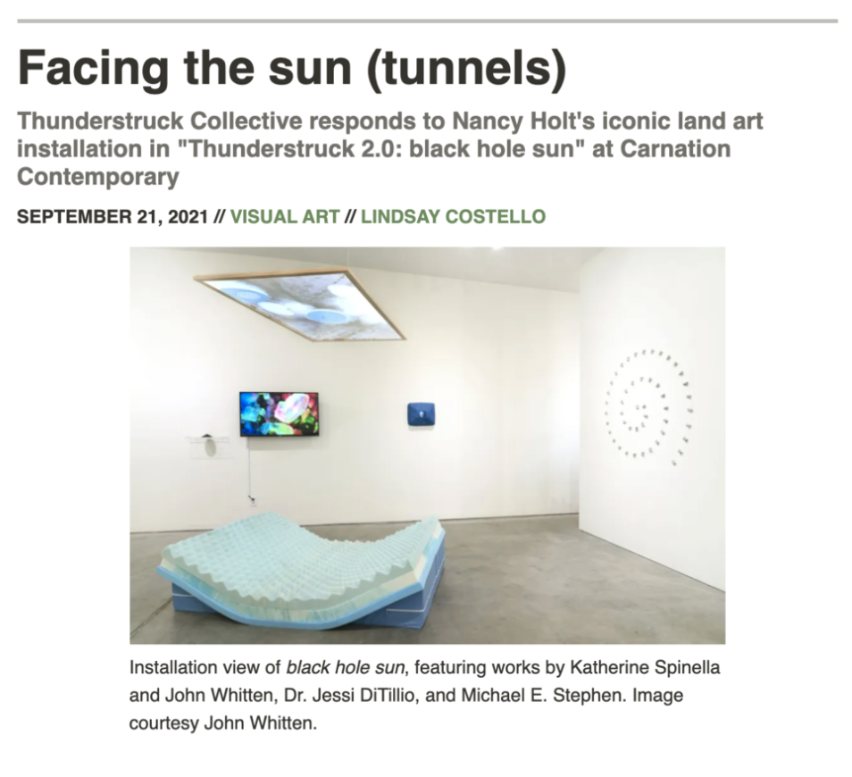 Thunderstruck 2.0: black hole sun gets reviewed by Lindsay Costello for OregonArtsWatch